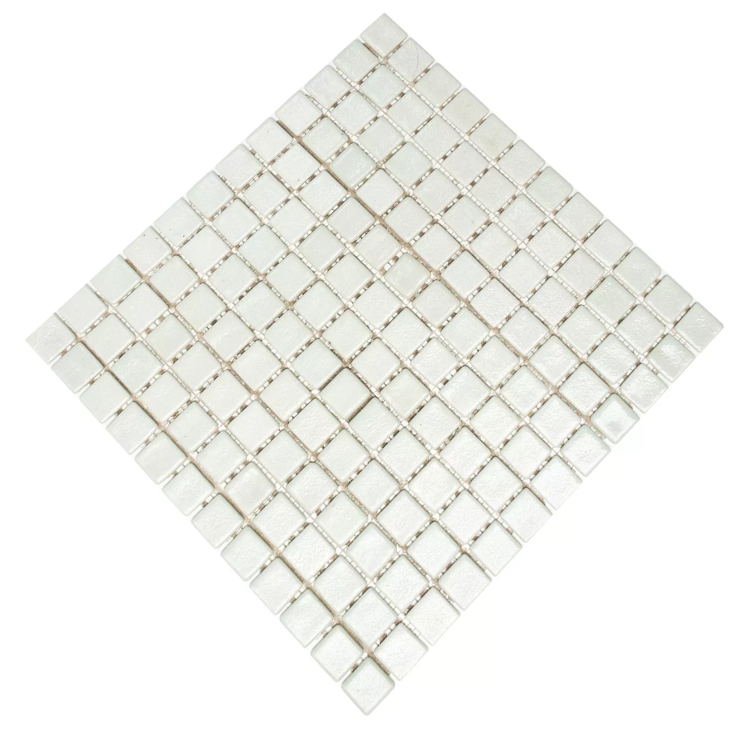 Mosaico Vetro Piastrella Bianco Uni Antiscivolo