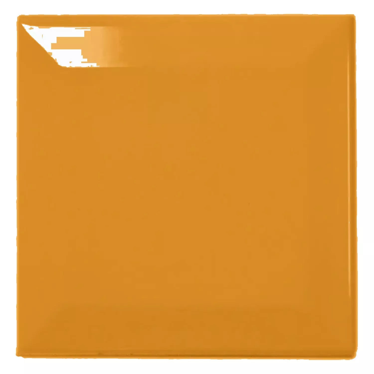 Piastrella metropolitana Giallo Lucida 10x10 cm Sfaccettatura Catarina Ocre