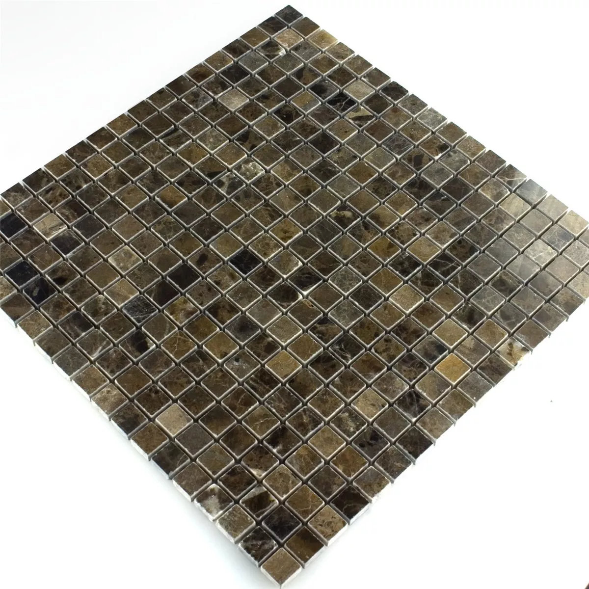 Mosaico Marmo Marrone Lucidato 15x15x7,5mm