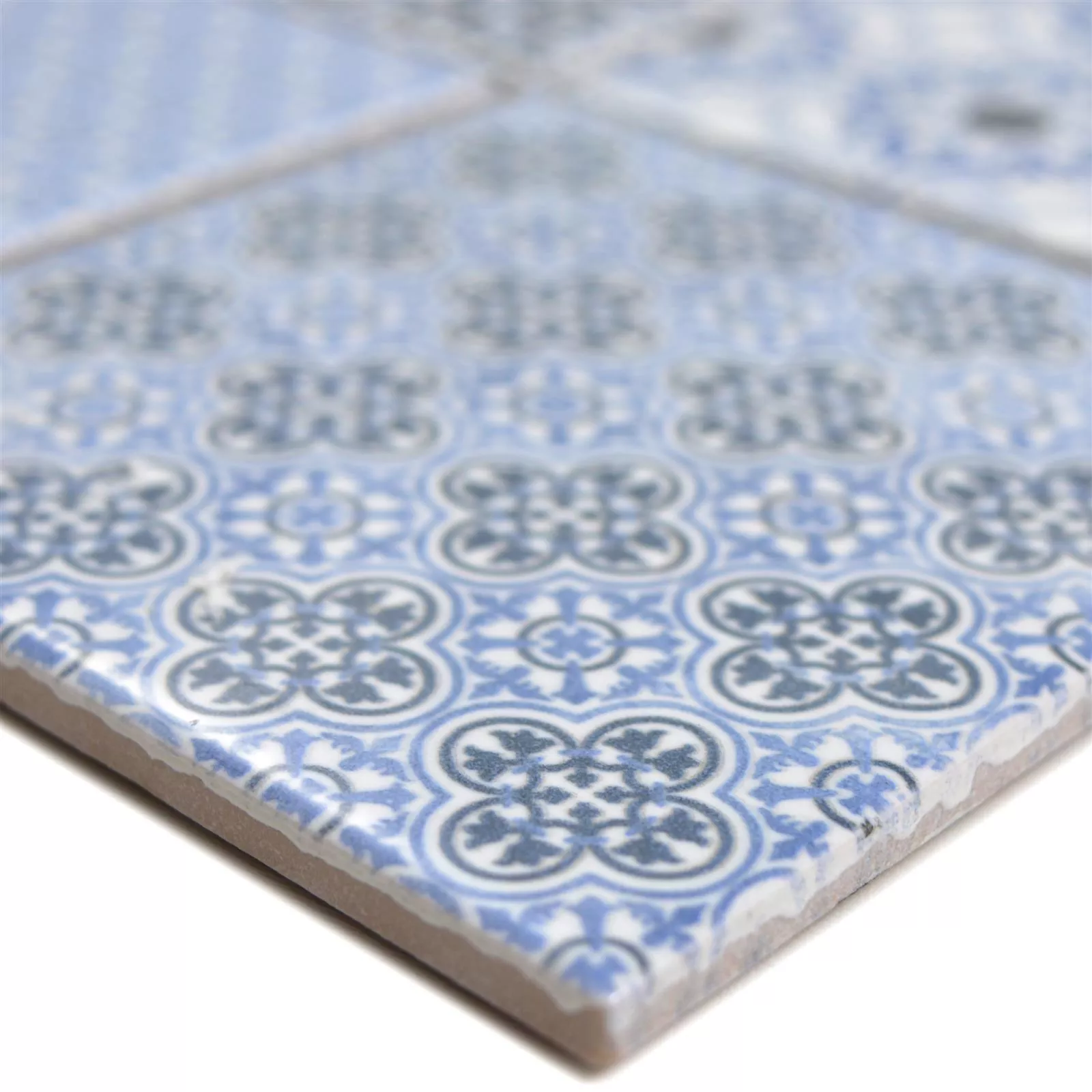 Ceramica Mosaico Daymion Ottica Retrò Blu 97