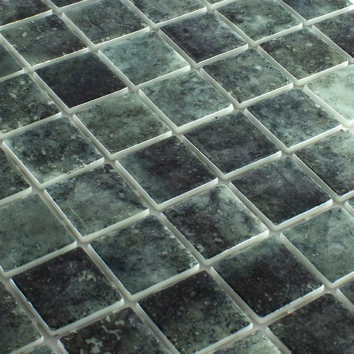 Mosaico vetro piscina Baltic Nero 38x38mm
