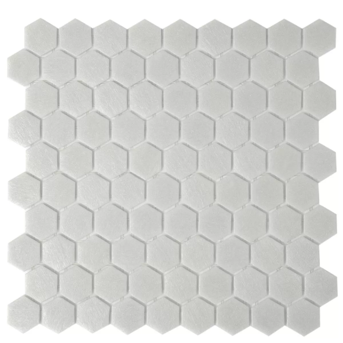 Mosaico Di Vetro Piastrelle Trend-Vi Esagono 150 Grigio Chiaro