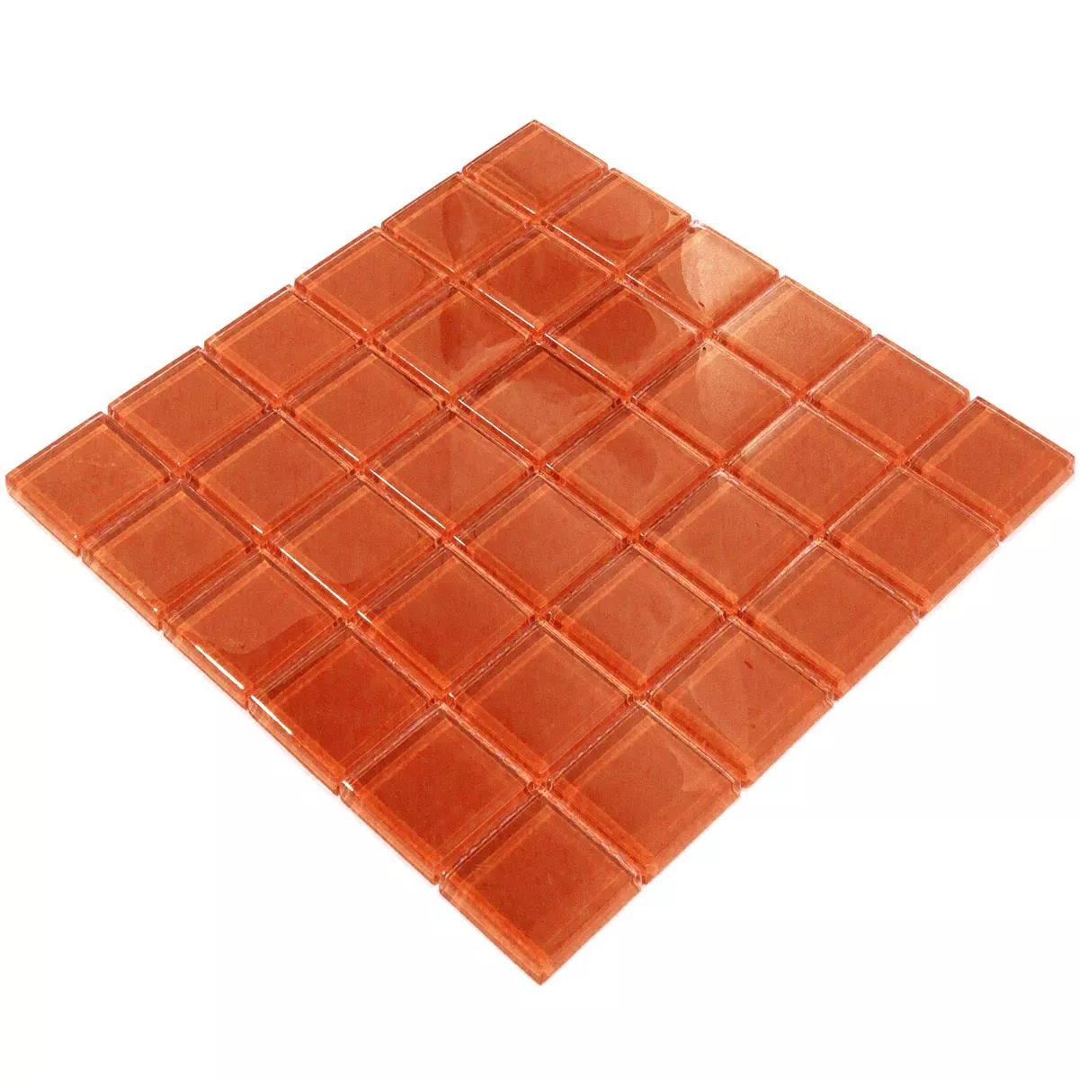 Mosaico luminoso rosso mosaico di vetro mosaico piastrelle vetro lucido quadrato parete