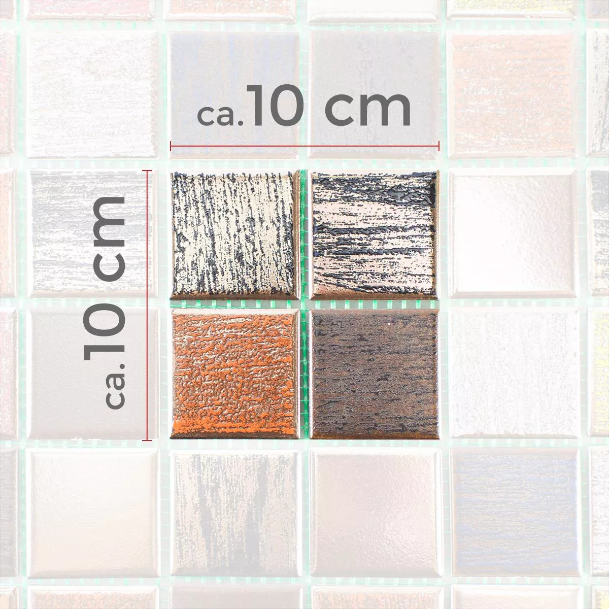 Campione Ceramica Mosaico Piastrelle Aracati Colorato