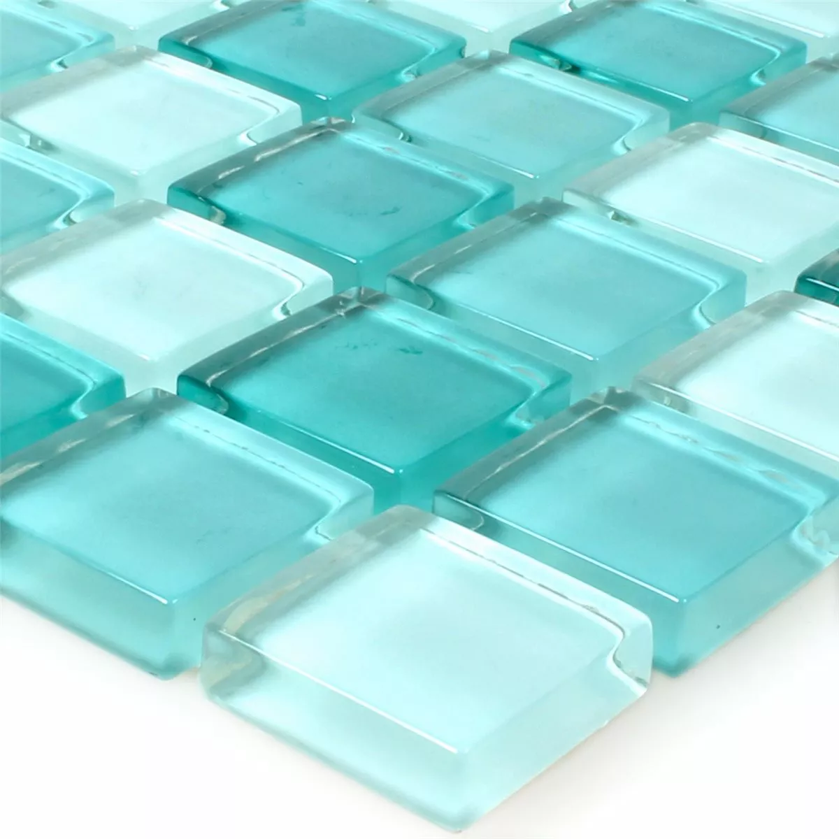 Mosaico Vetro Piastrella Verde Mix 25x25x8mm