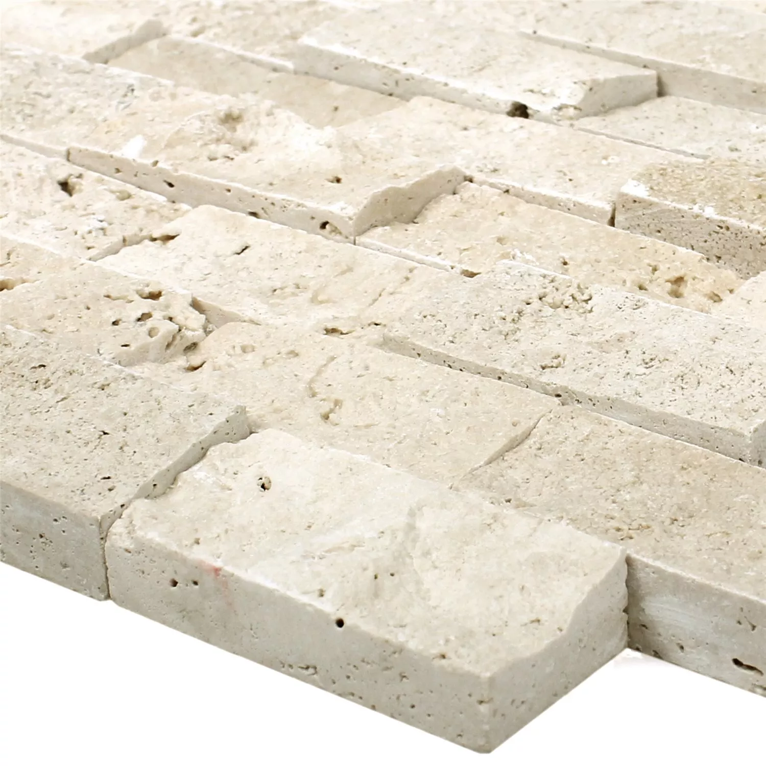 Mosaico Travertin Barga Beige 3D Mosaico Travertin Barga Beige 3D