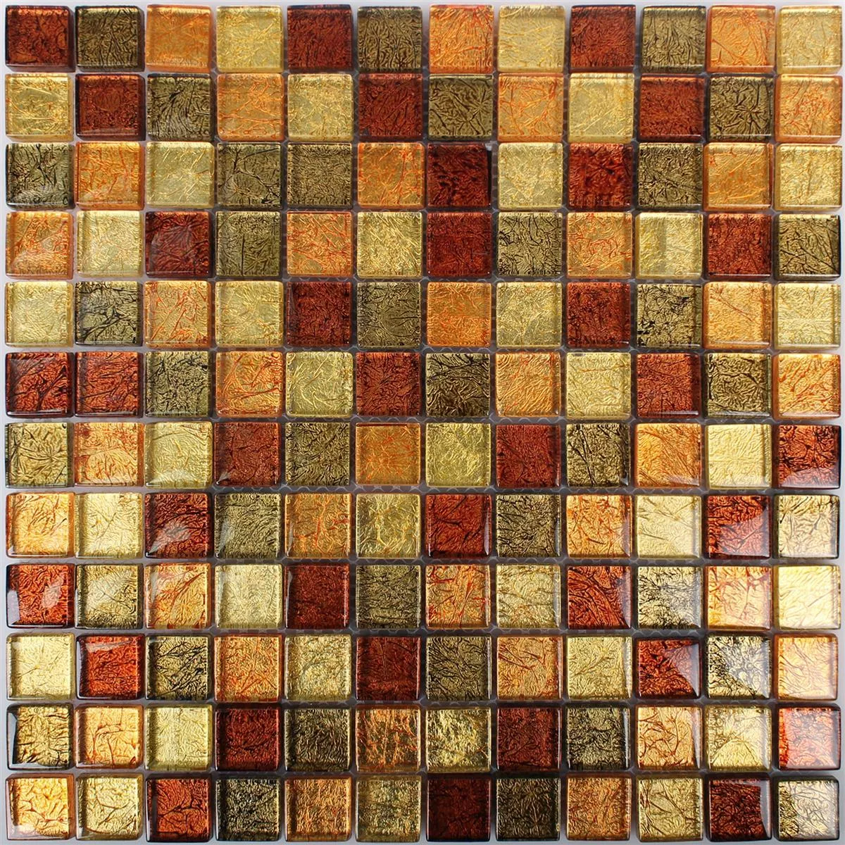 Mosaico Vetro Piastrella Curlew Giallo Arancione 23