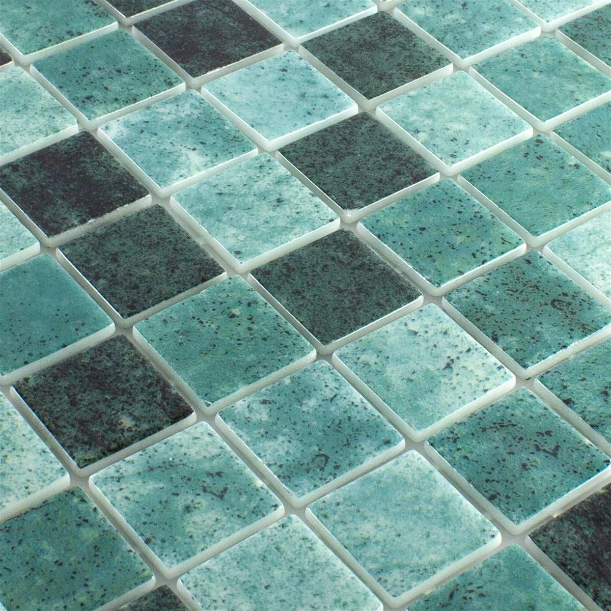 Mosaico vetro piscina Baltic Verde 38x38mm