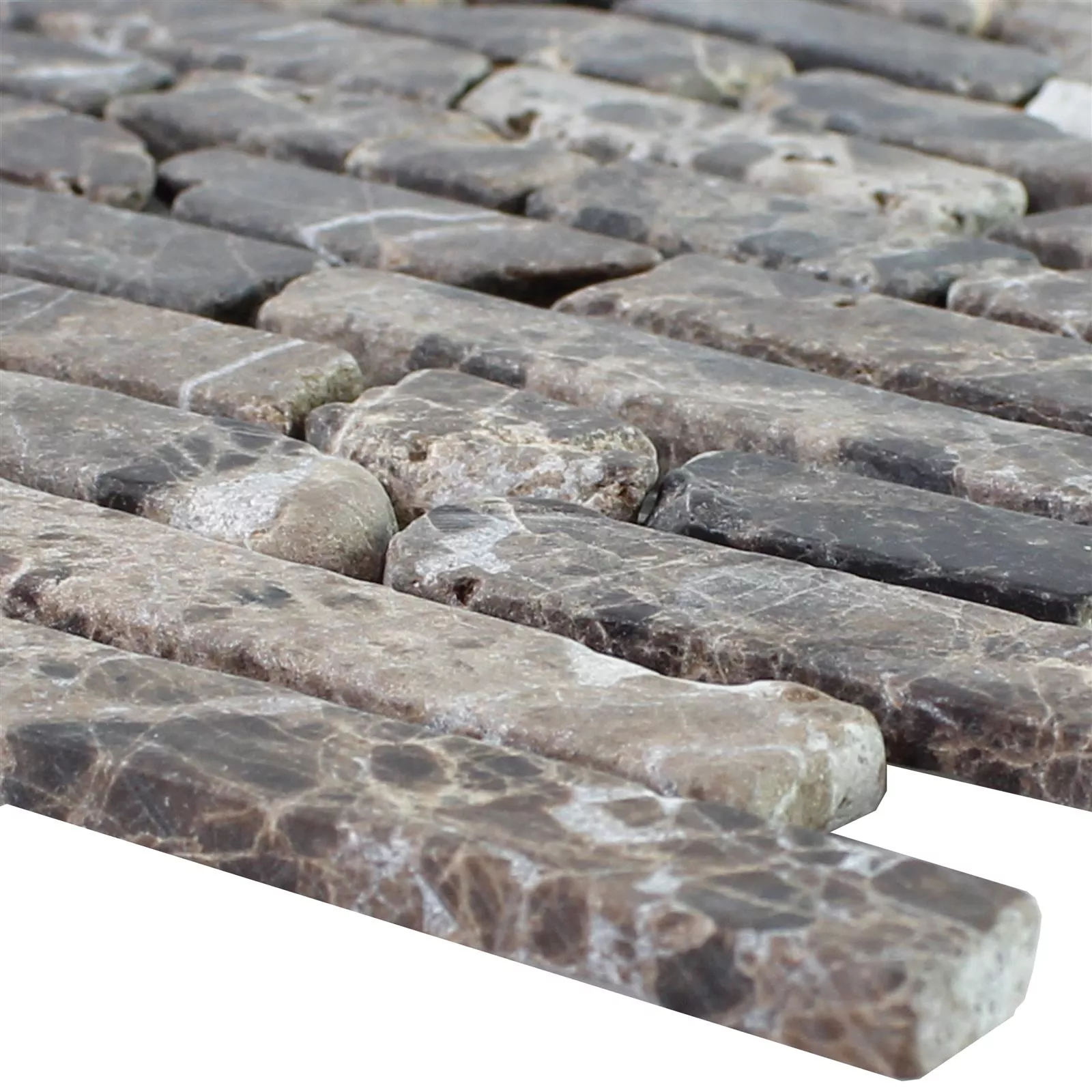 Marmo Pietra Naturale Mosaico Rocky Marrone Marmo Pietra Naturale Mosaico Rocky Marrone