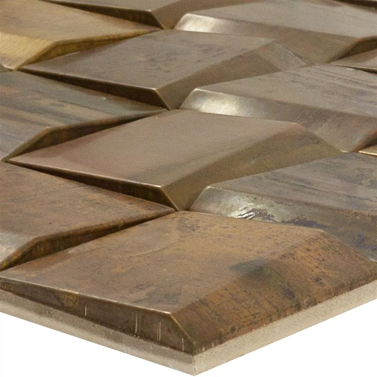 Metallo Rame Mosaico Copperfield 3D 48x48mm Metallo Rame Mosaico Copperfield 3D 48x48mm