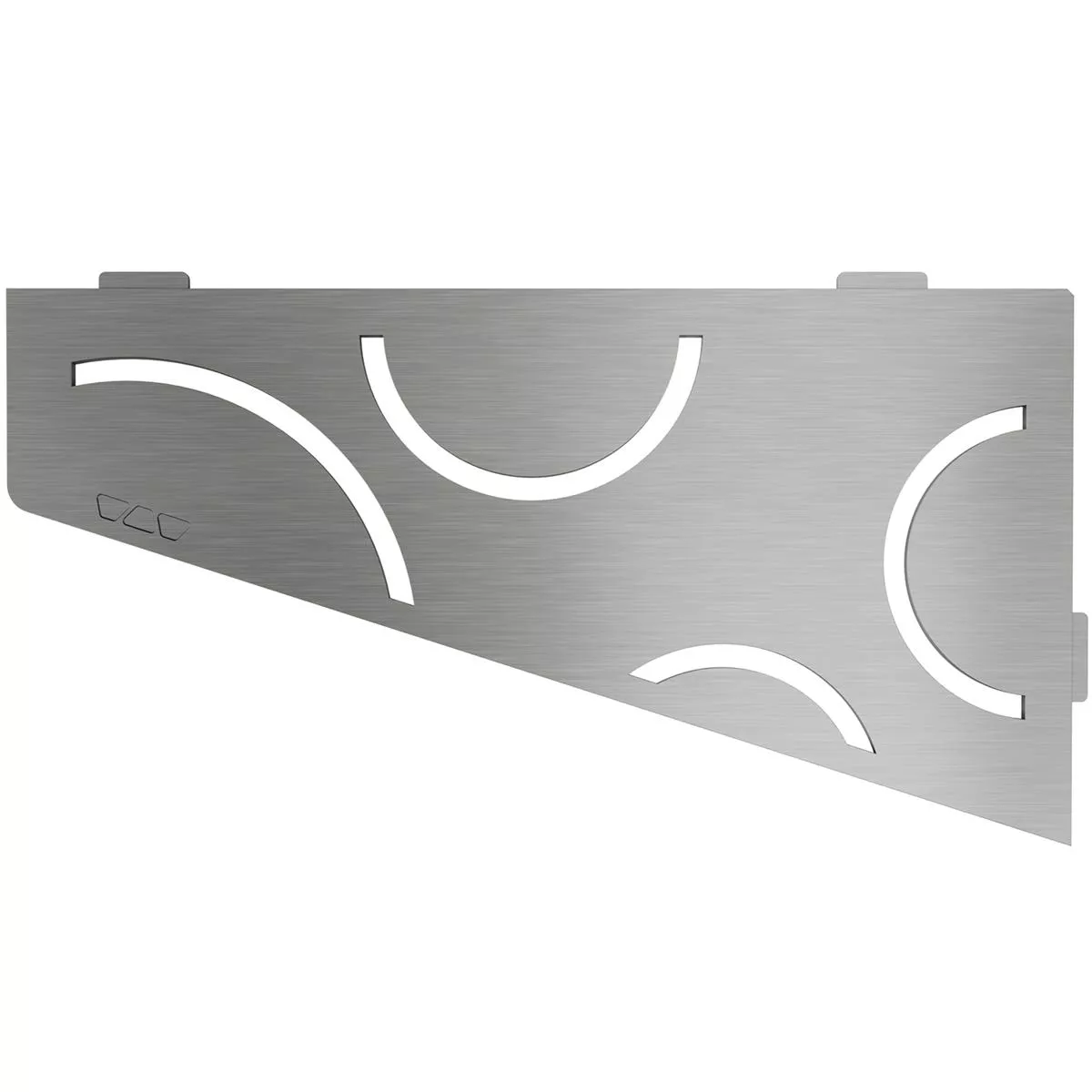 Mensola a muro Mensola per doccia Schlüter quadrata 15,4x29,5 cm Curva argento