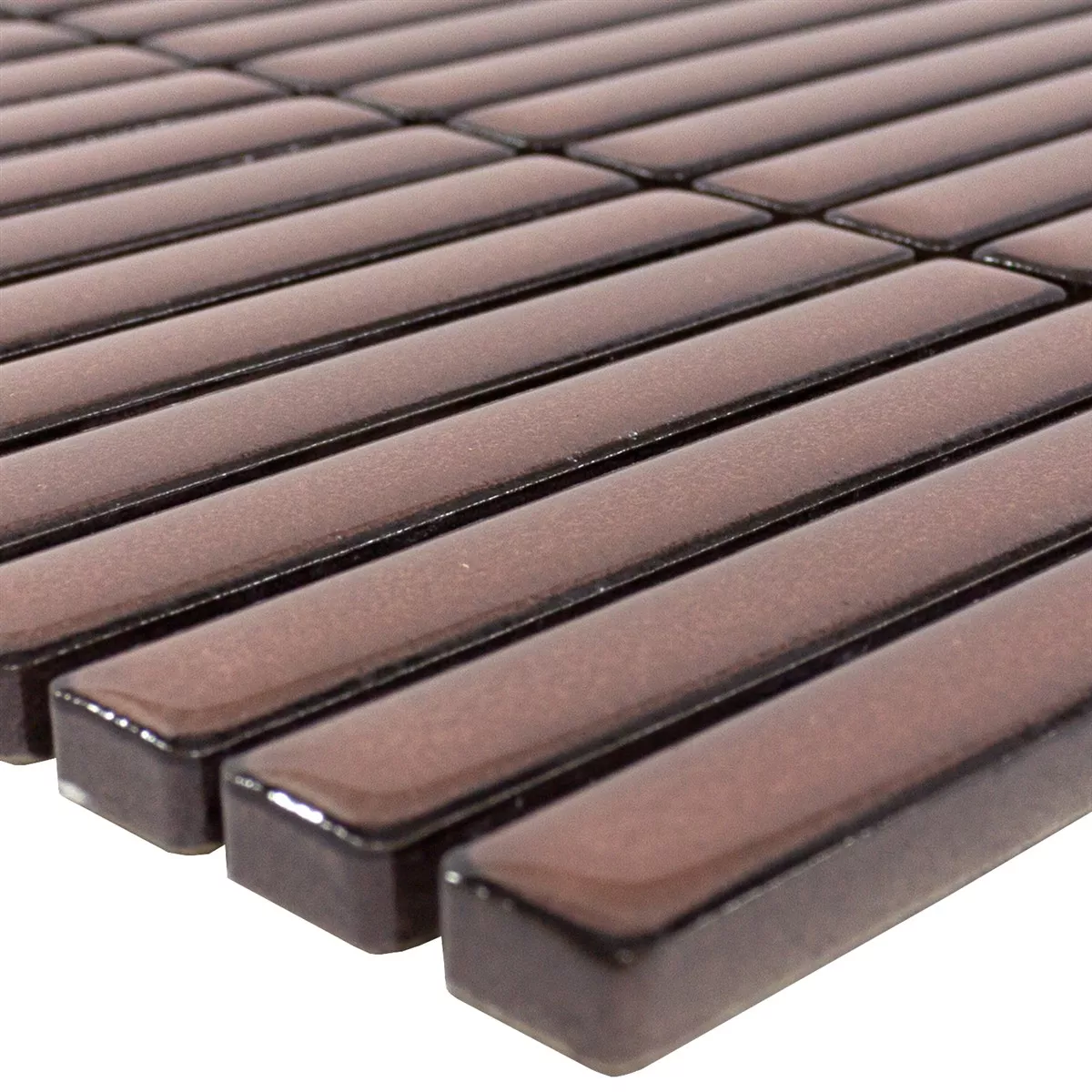 Mosaico Wallachia Marrone Lucida 12x92x8 mm