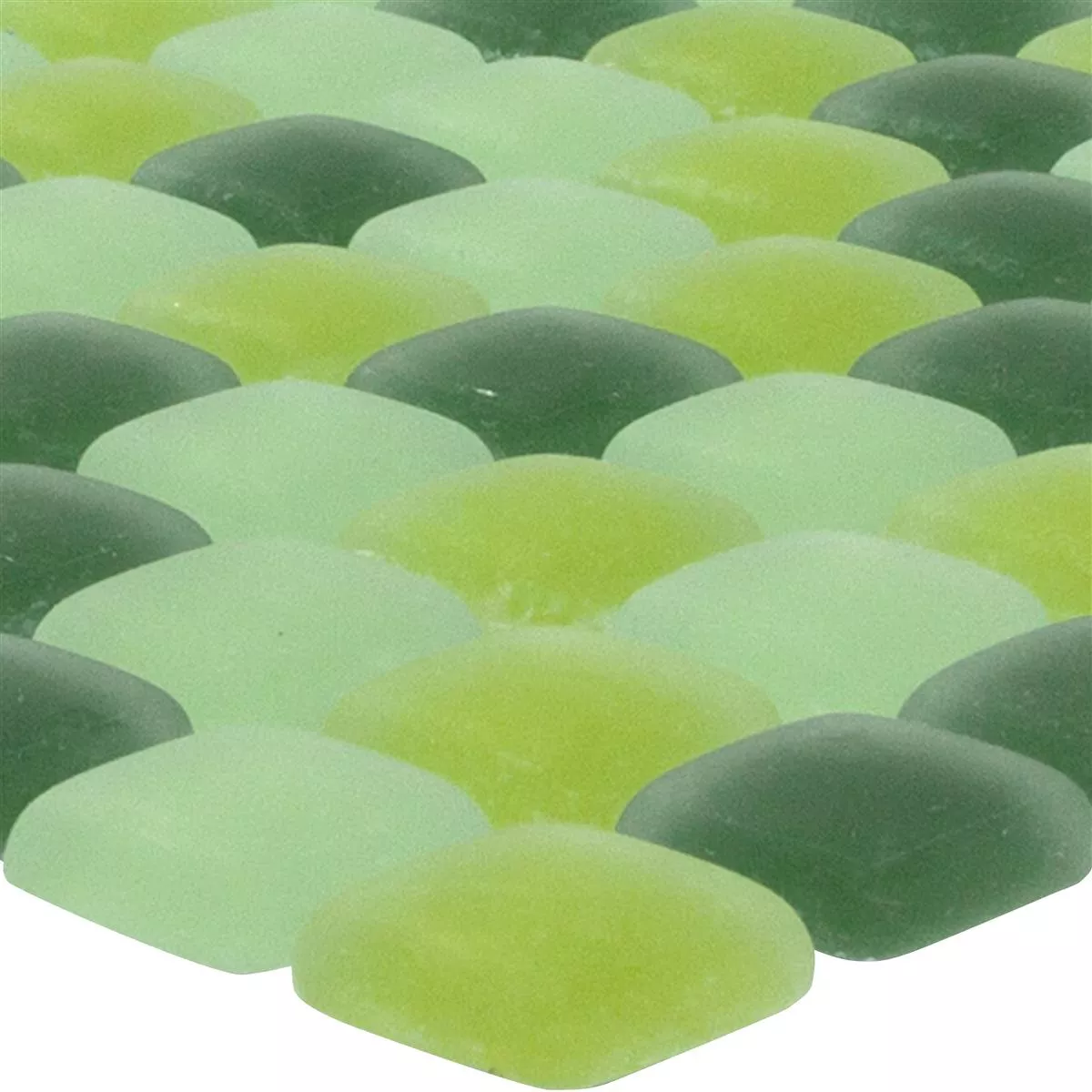 Mosaico Di Vetro Piastrelle Ponterio Frosted Verde Mix Mosaico Di Vetro Piastrelle Ponterio Frosted Verde Mix