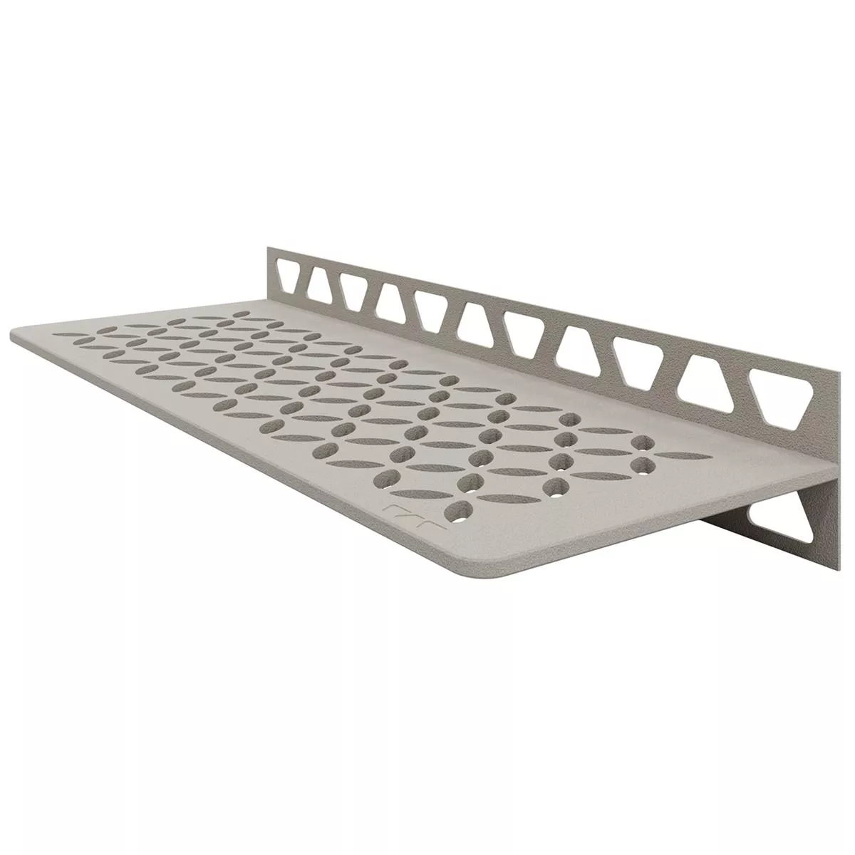 Mensola per doccia Mensola a muro Schlüter rettangolare 30x11,5 cm beige floreale