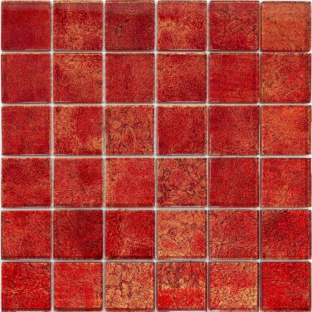 Campione Mosaico Di Vetro Piastrelle Seraphina Rosso Piazza 47