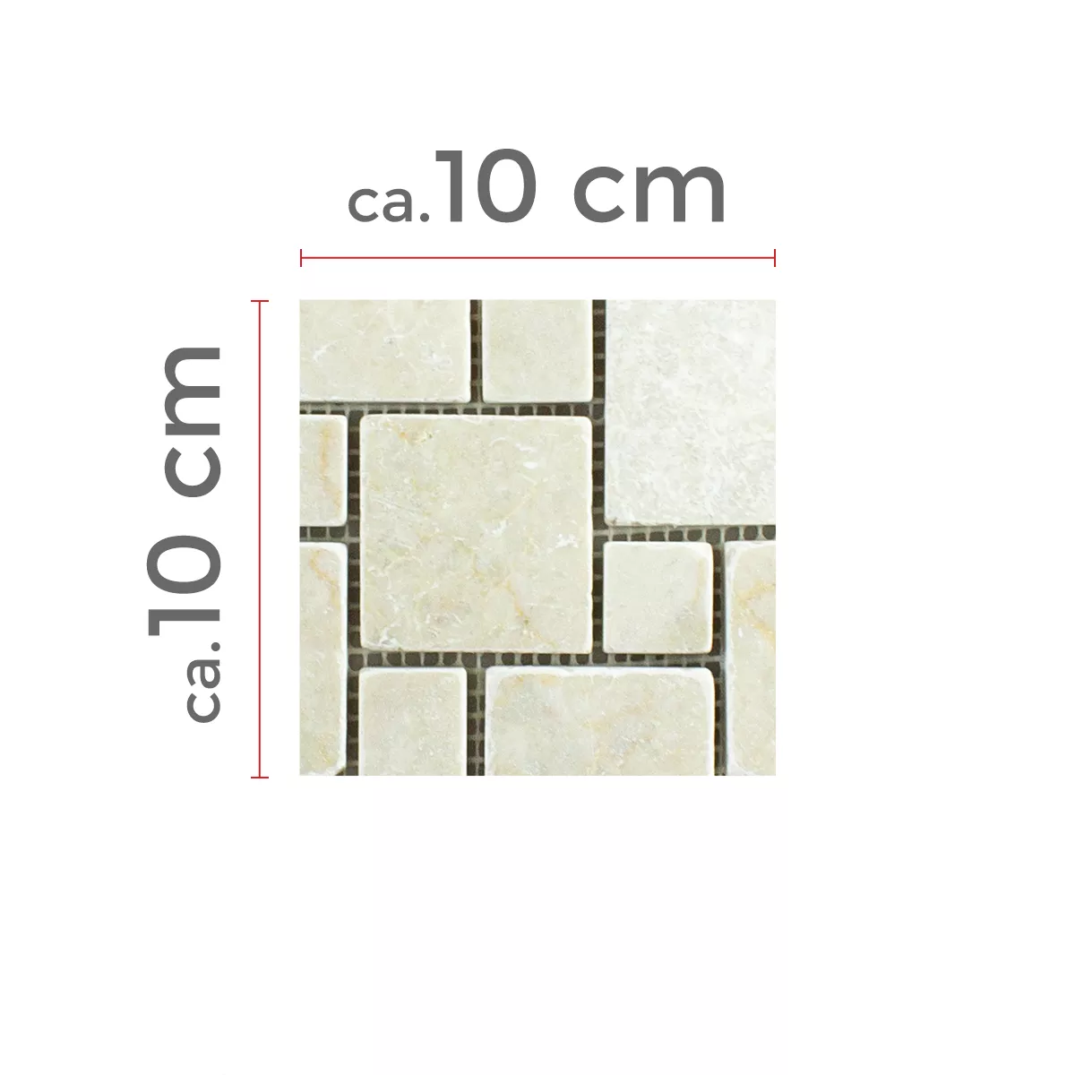 Campione Pietra Naturale Marmo Mosaico Kilkenny Cream