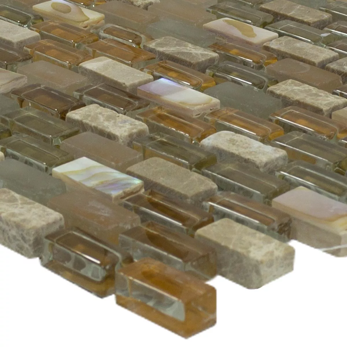 Mosaico Vetro Pietra Zafferana Marrone Beige Mosaico Vetro Pietra Zafferana Marrone Beige