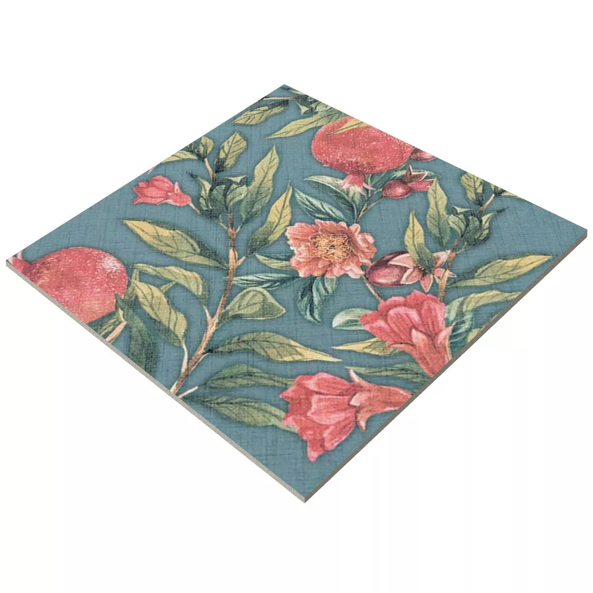 Campione Piastrelle Flowerfield 18,5x18,5cm Blu Decorative