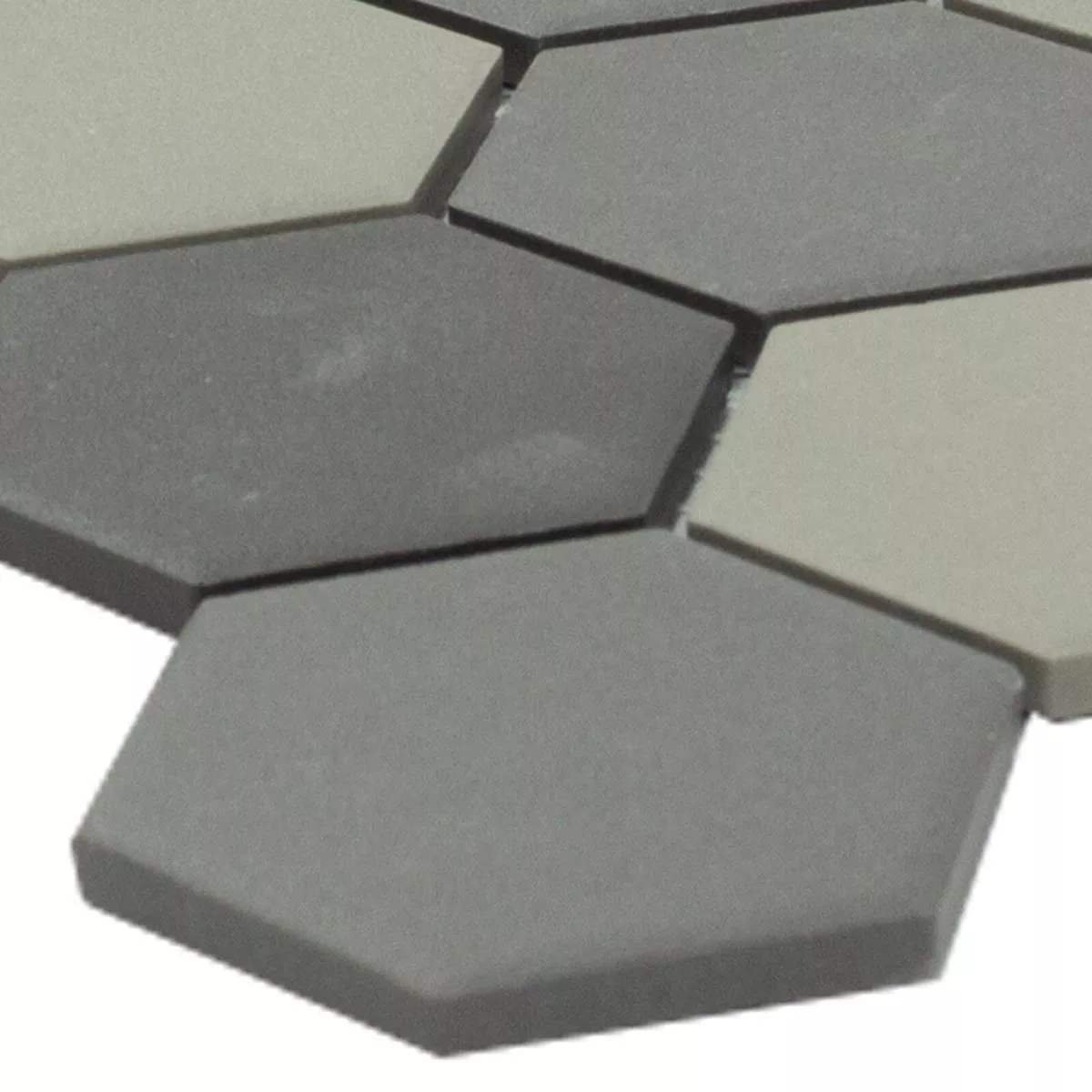 Ceramica Mosaico Esagono Bern Grigio Nero Ceramica Mosaico Esagono Bern Grigio Nero