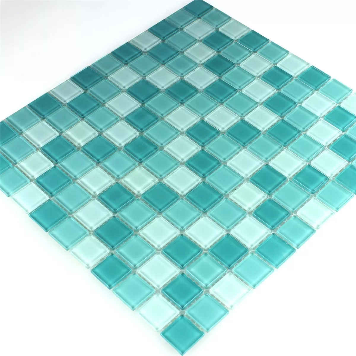 Mosaico Vetro Piastrella Verde Mix 25x25x4mm