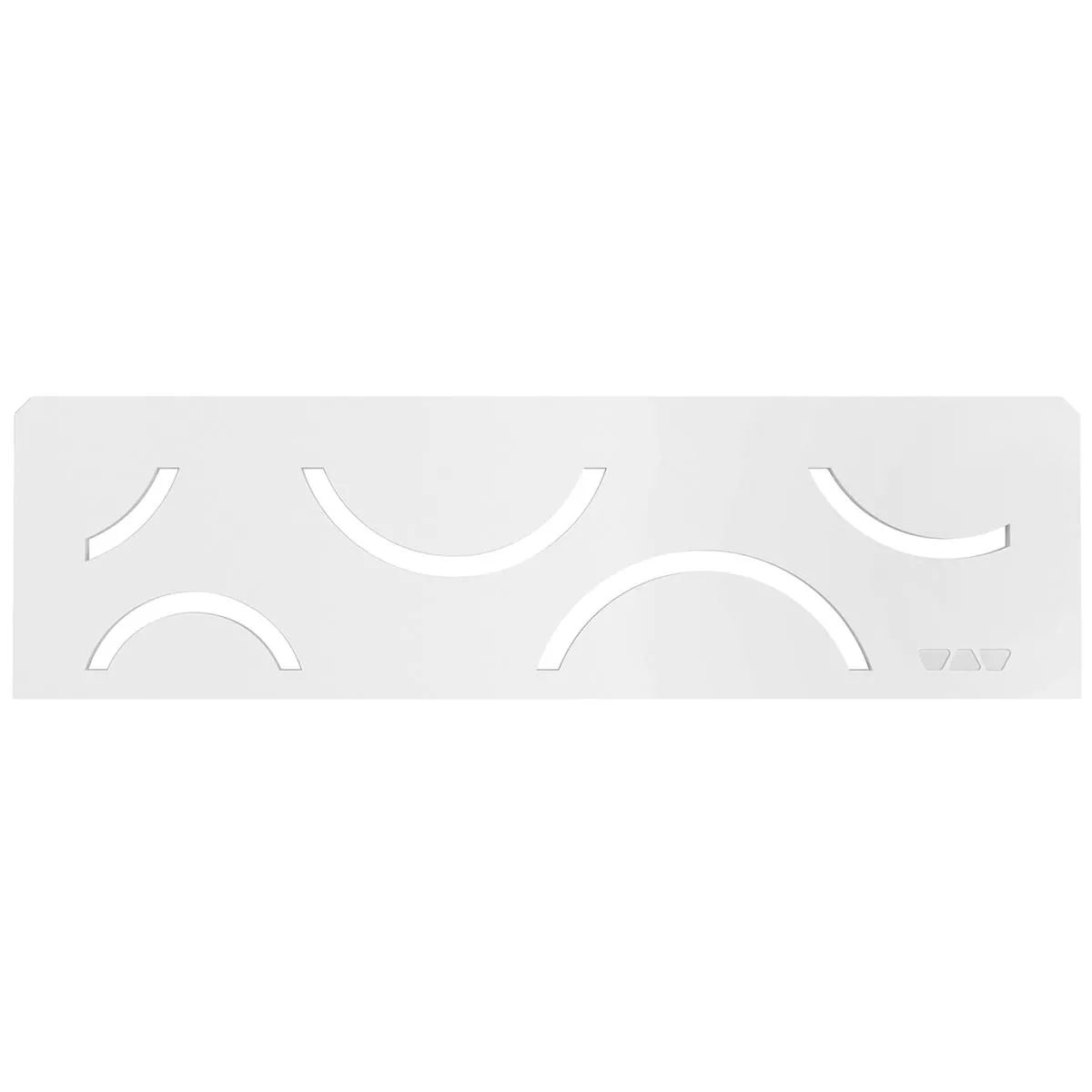 Mensola a muro di nicchia Schlüter rettangolare 30x8,7 cm Curve bianco