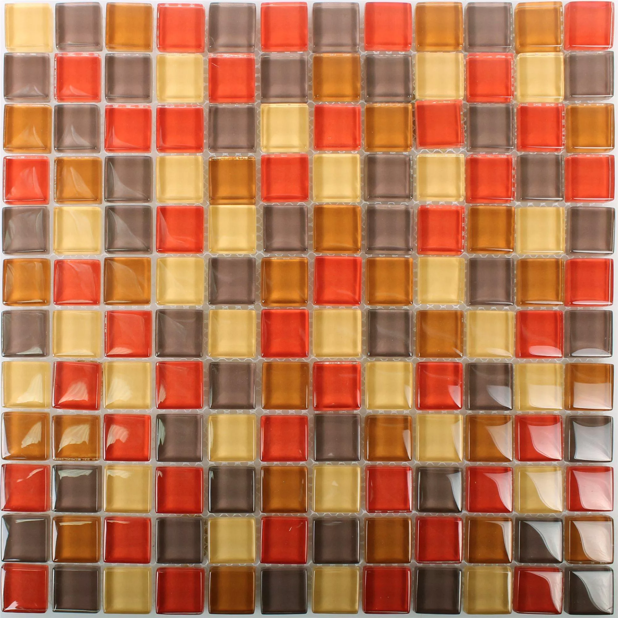 Campione Mosaico Vetro Piastrella  Rosso Mix