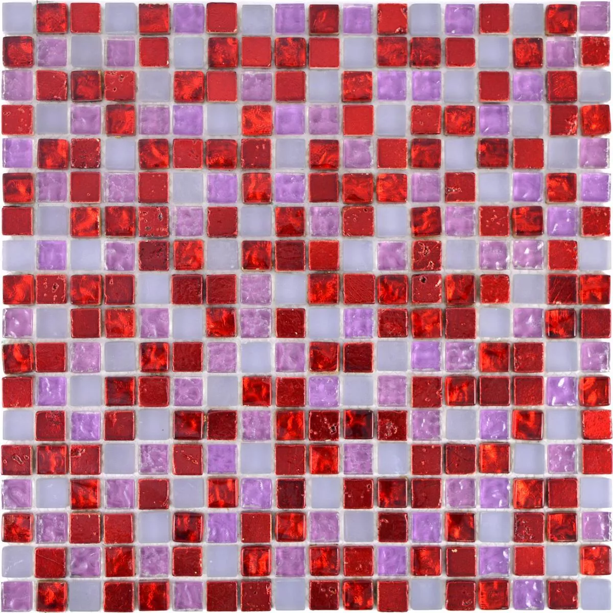 Mosaico Di Vetro Pietra Naturale Piastrelle Cleopatra Rosa Rosso Bianco