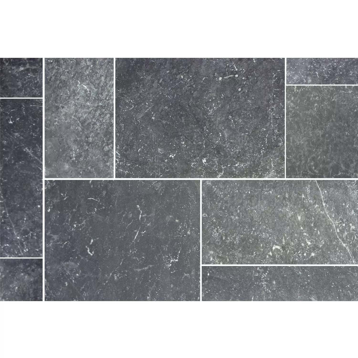 Pietra Naturale Piastrelle Visso Nero Invecchiato Modello Romano Pietra Naturale Piastrelle Visso Nero Invecchiato Modello Romano