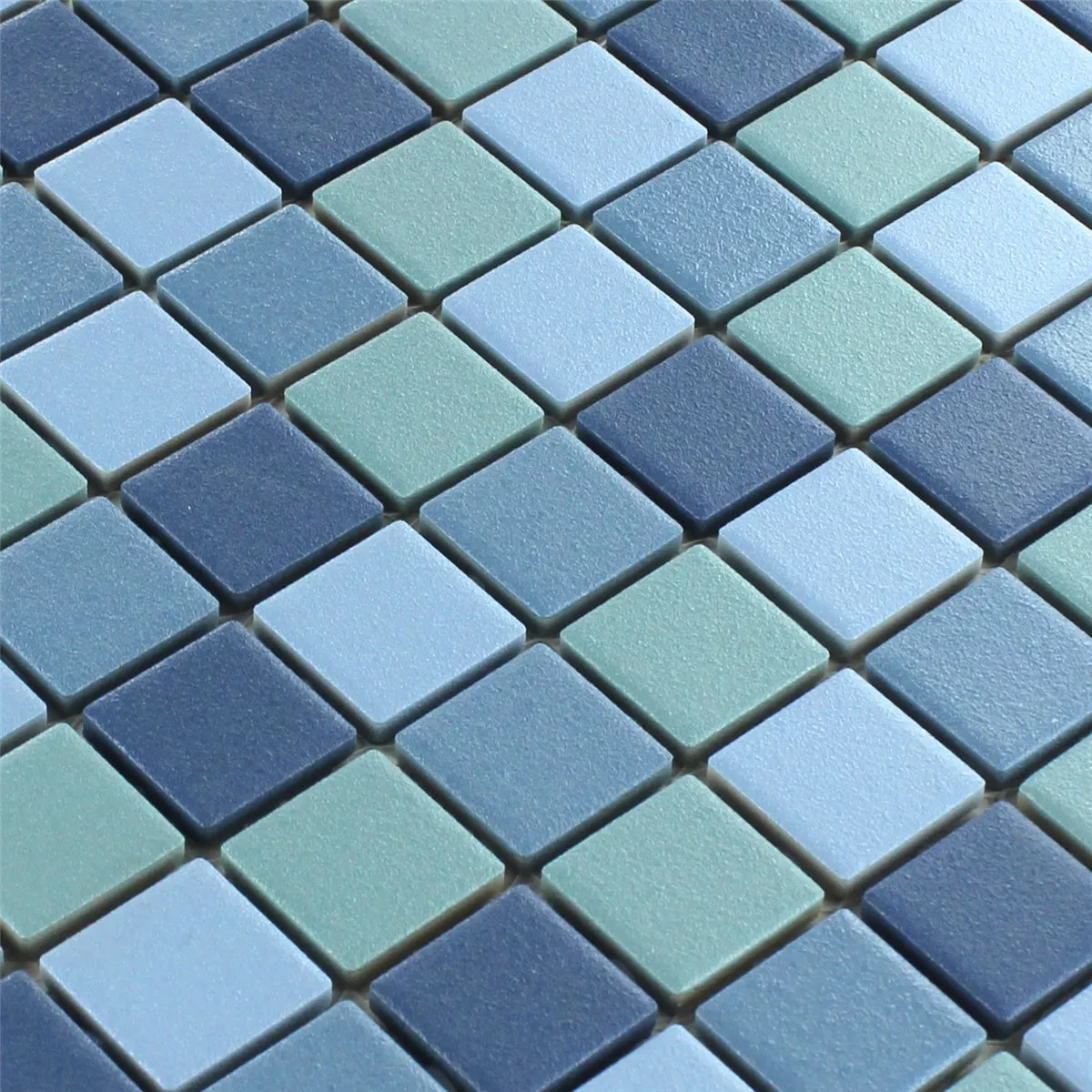 Campione Mosaico Ceramica Antiscivolo Blu Mix