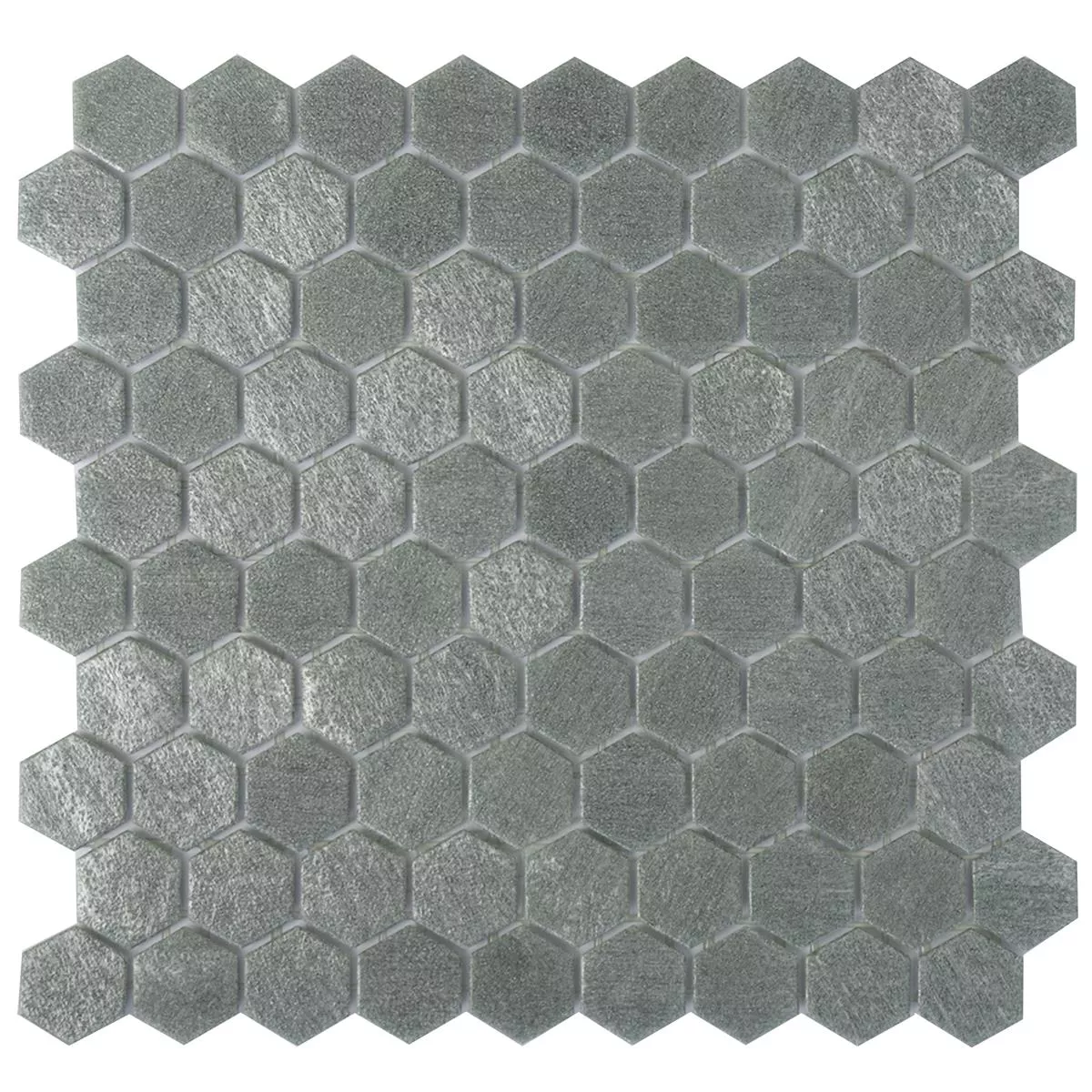 Mosaico Di Vetro Piastrelle Trend-Vi Esagono 2102 Grigio Chiaro