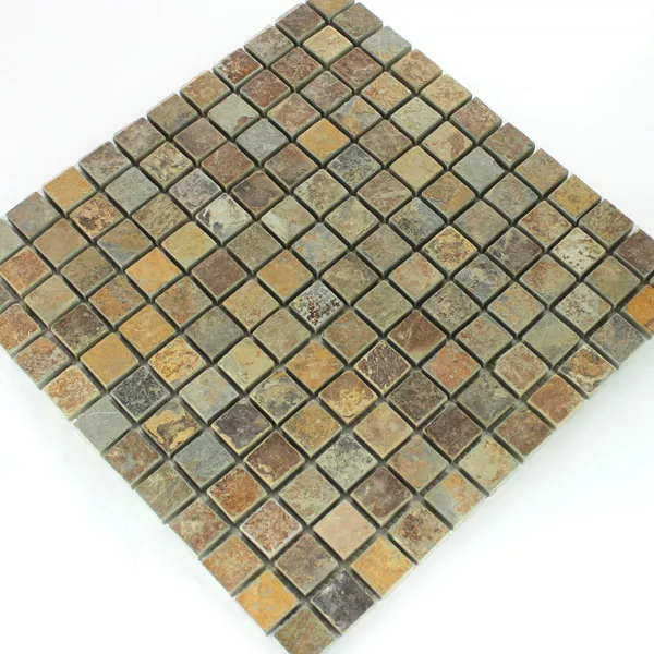 Mosaico Pietra Naturale Quarzite Multi Colorato
