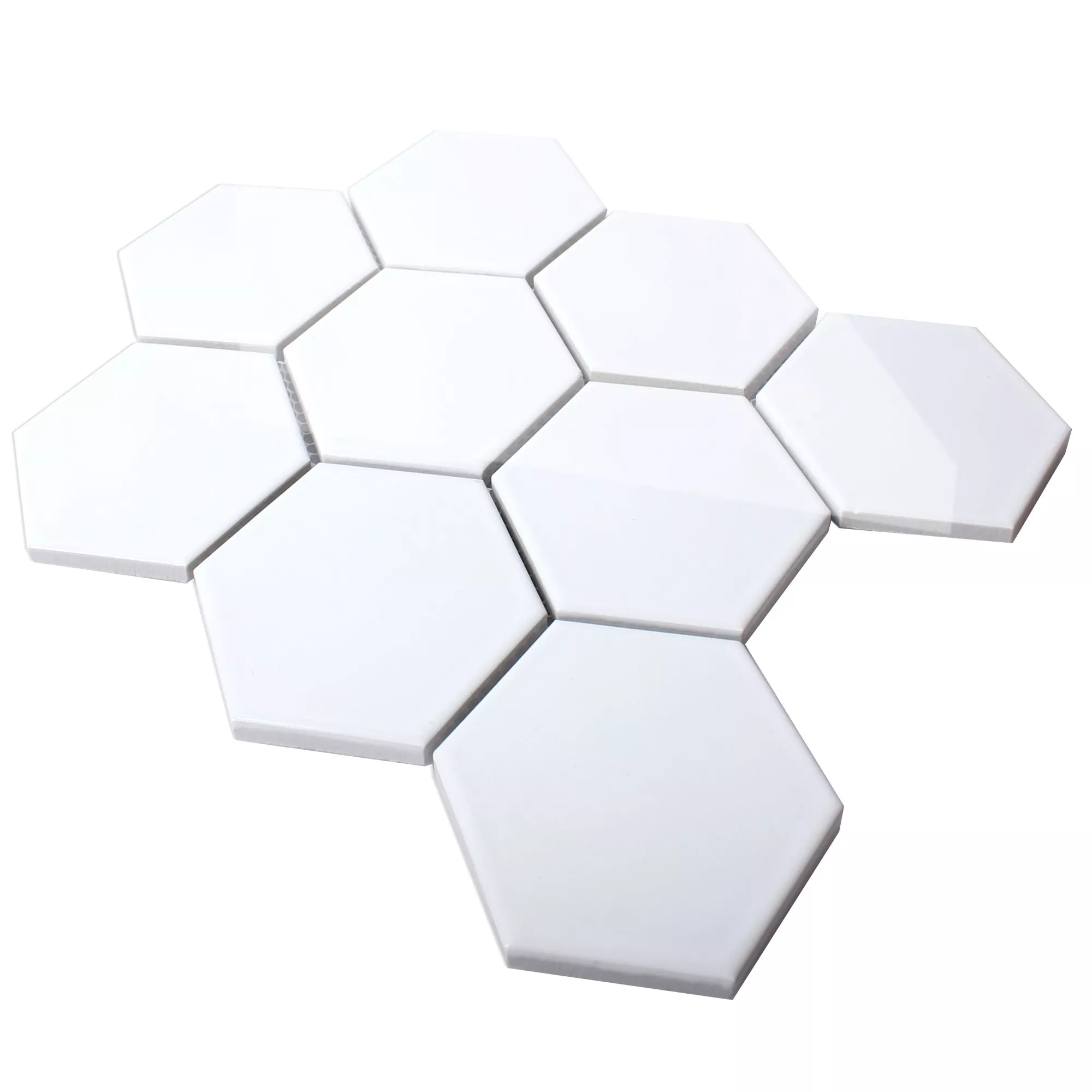 Ceramica Mosaico Hexagon Salamanca Bianco Lucida H95