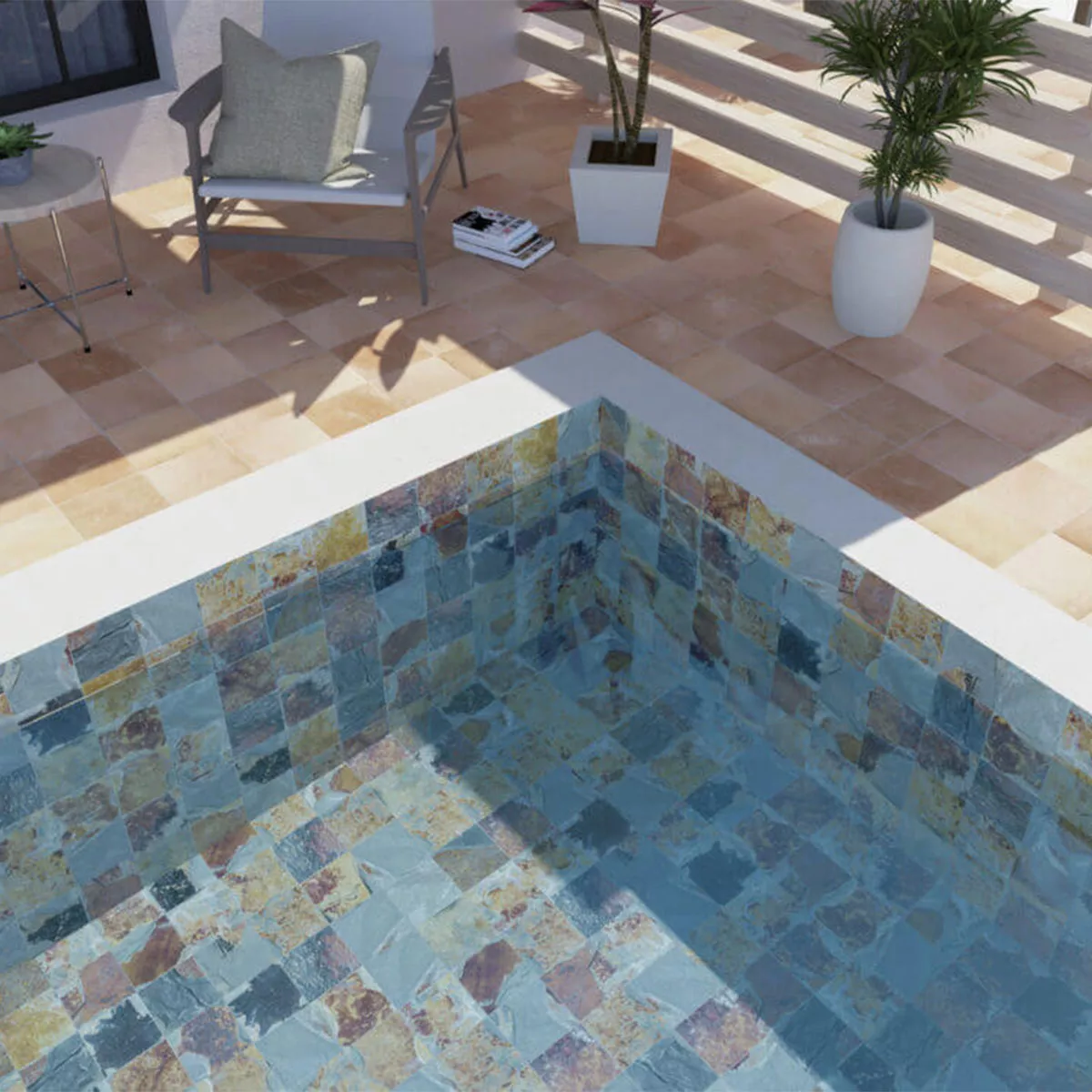 Gres Porcellanato Piscina Piastrelle Muskat 15x15cm