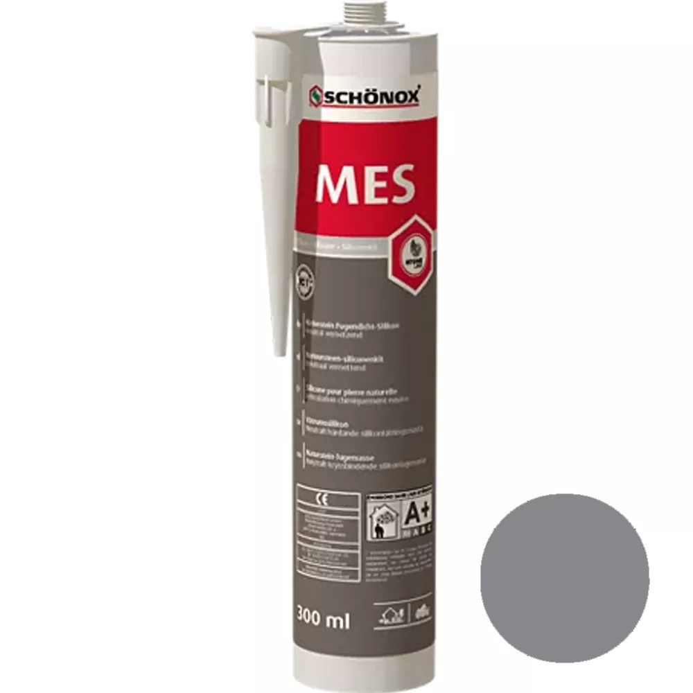 Schönox MES Sigillante per giunti in marmo, silicone grigio platino 300 ml