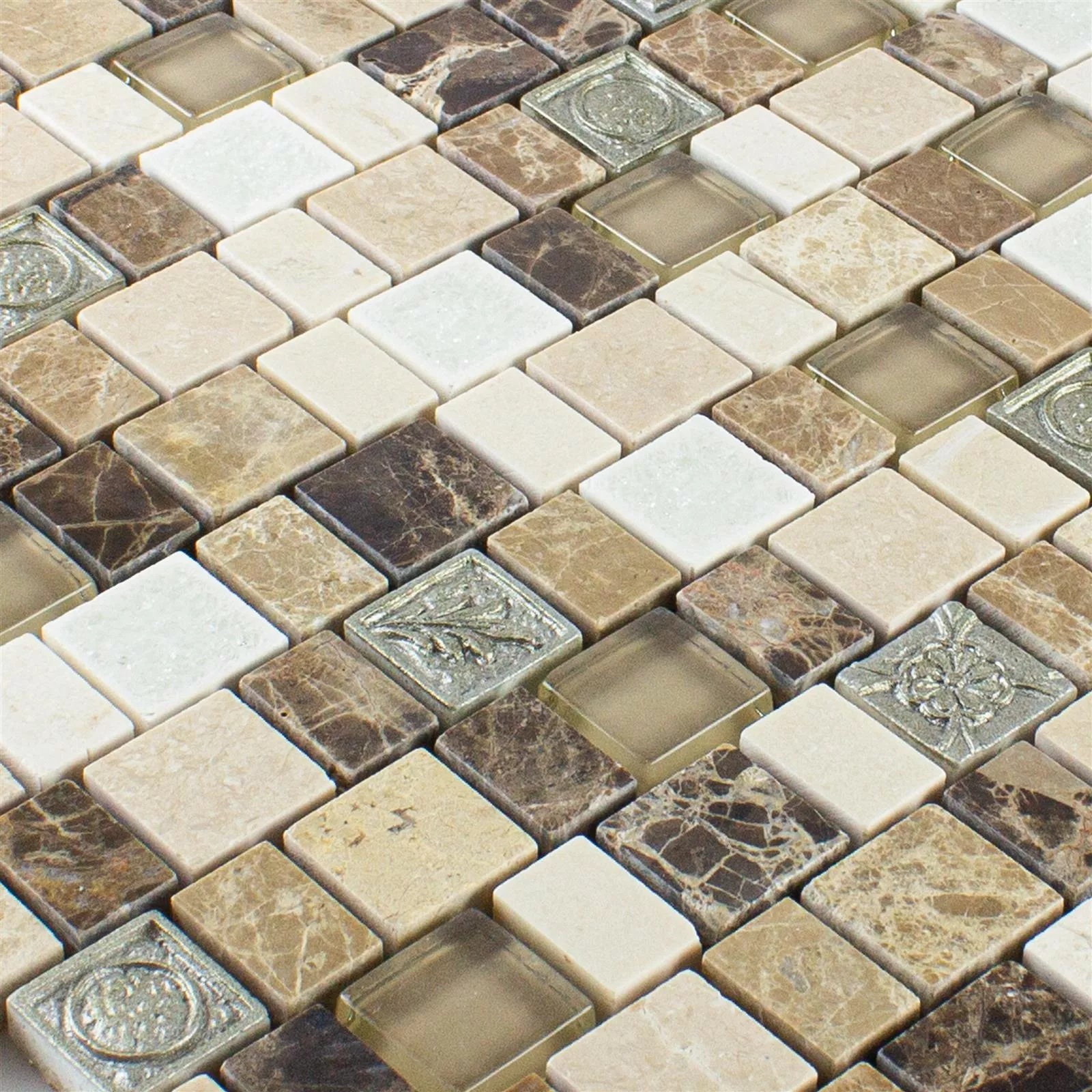 Campione Mosaico Moranbah Marrone Beige Bianco