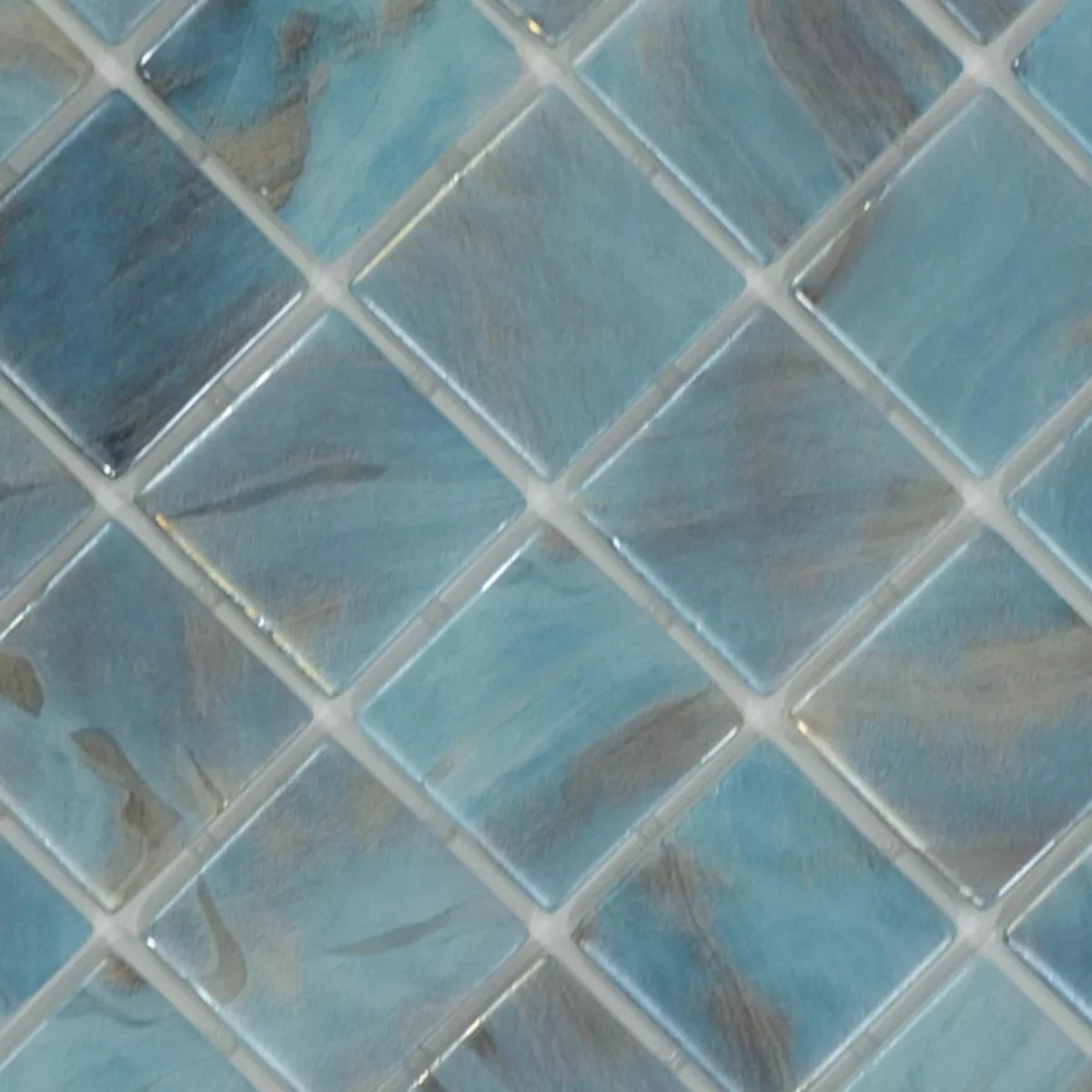 Vetro Piscina Mosaico Alassio Blu 38