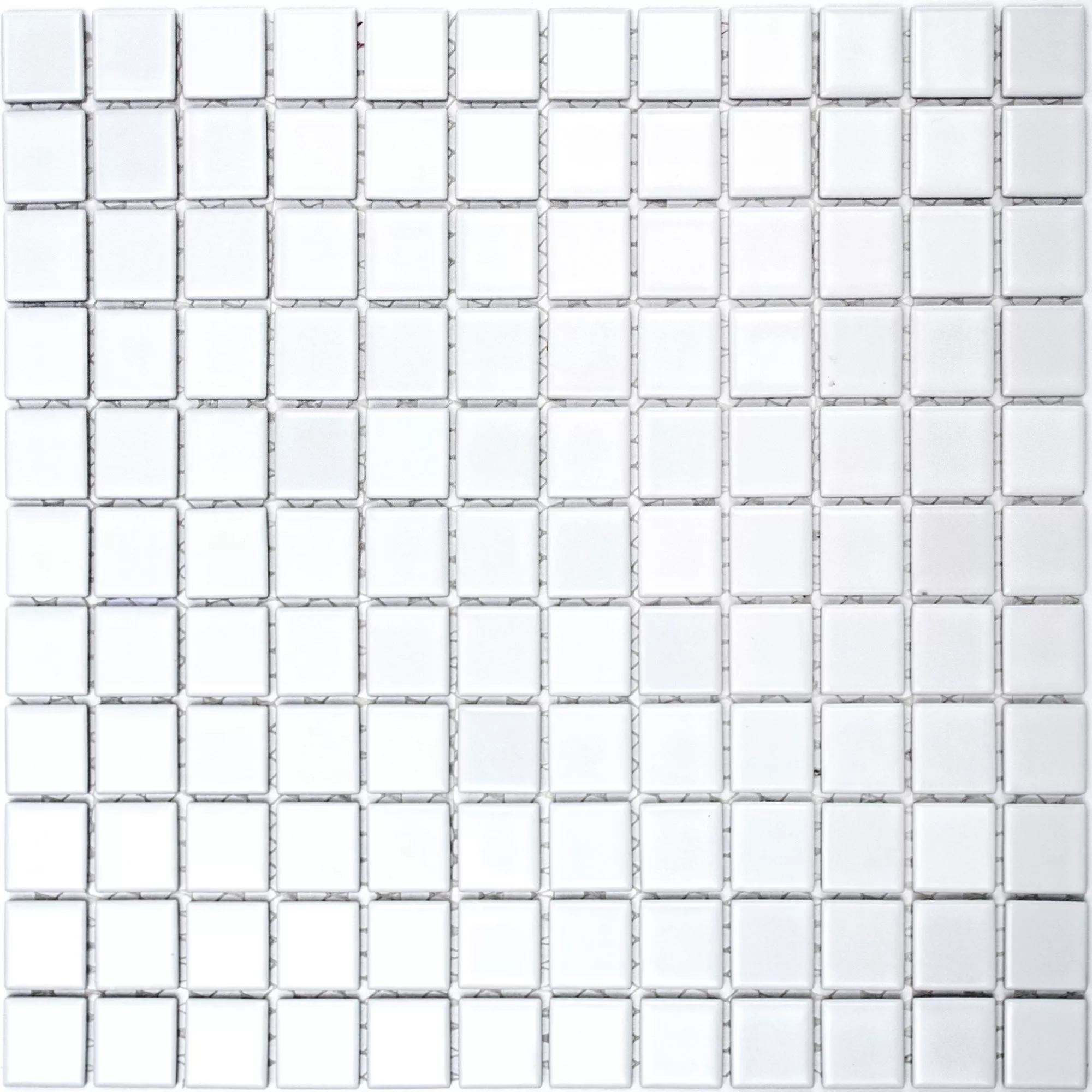 Mosaico Ceramica 25x25x4mm Bianco