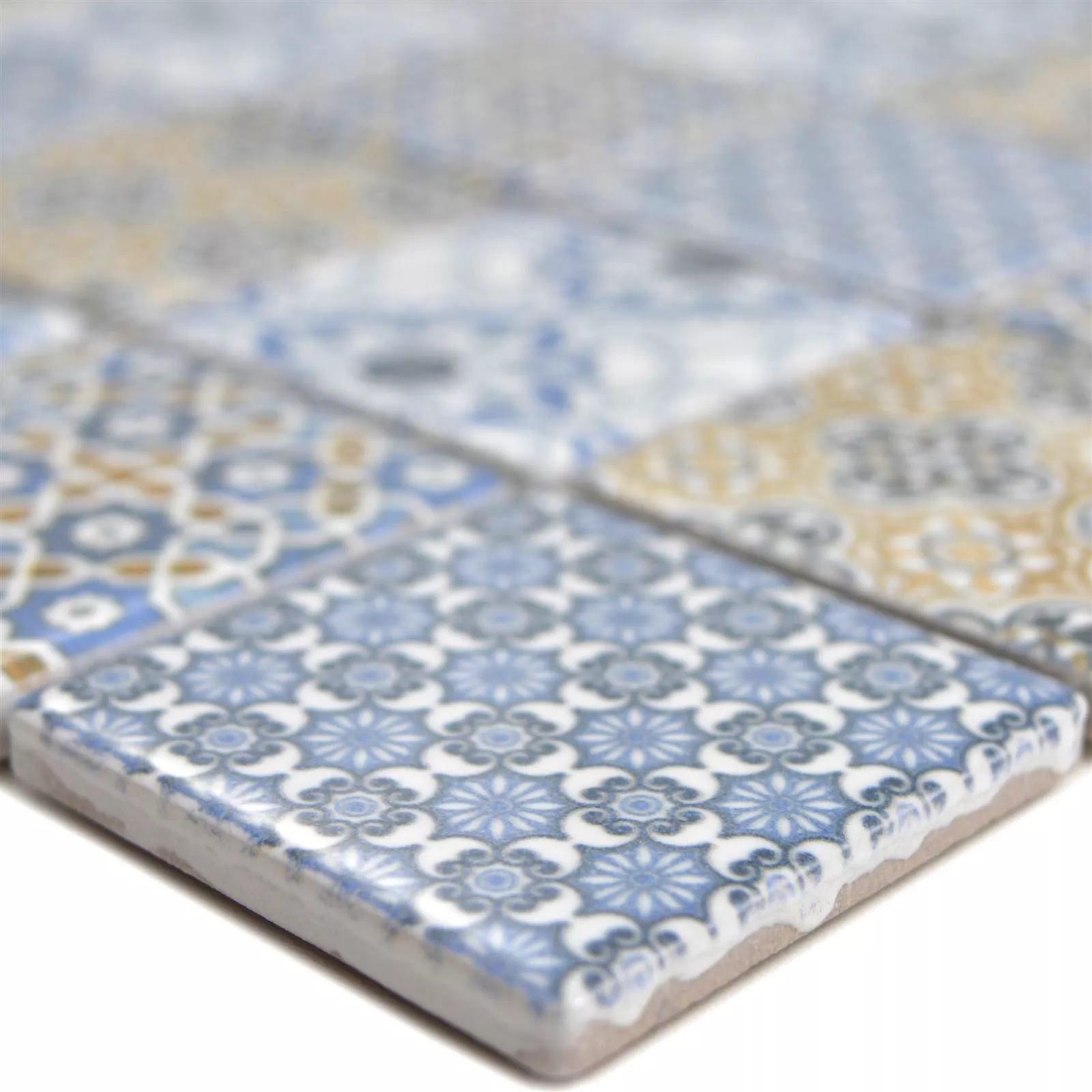Ceramica Mosaico Daymion Ottica Retrò Piazza 47 Blu Marrone Ceramica Mosaico Daymion Ottica Retrò Piazza 47 Blu Marrone