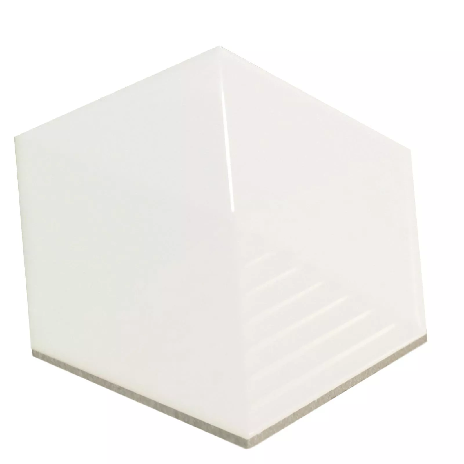 Campione Rivestimenti Rockford 3D Esagono 12,4x10,7cm Bianco