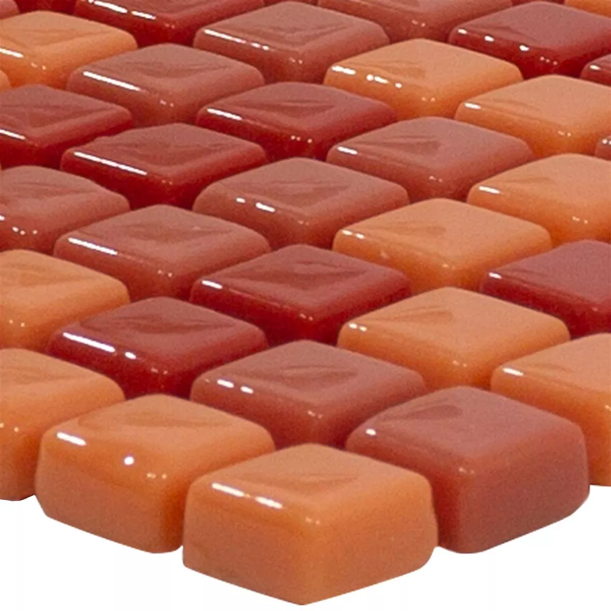 Mosaico Di Vetro Piastrelle Delight Rosso-Arancione Mix