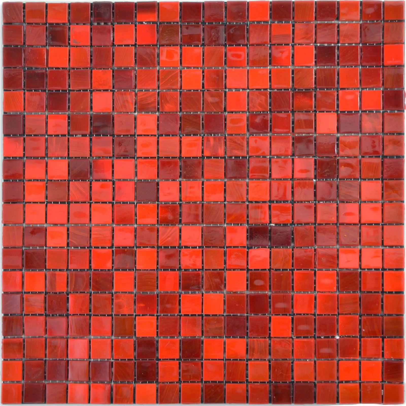 Campione Vetro Mosaico Rexford Effetto Madreperla Rosso