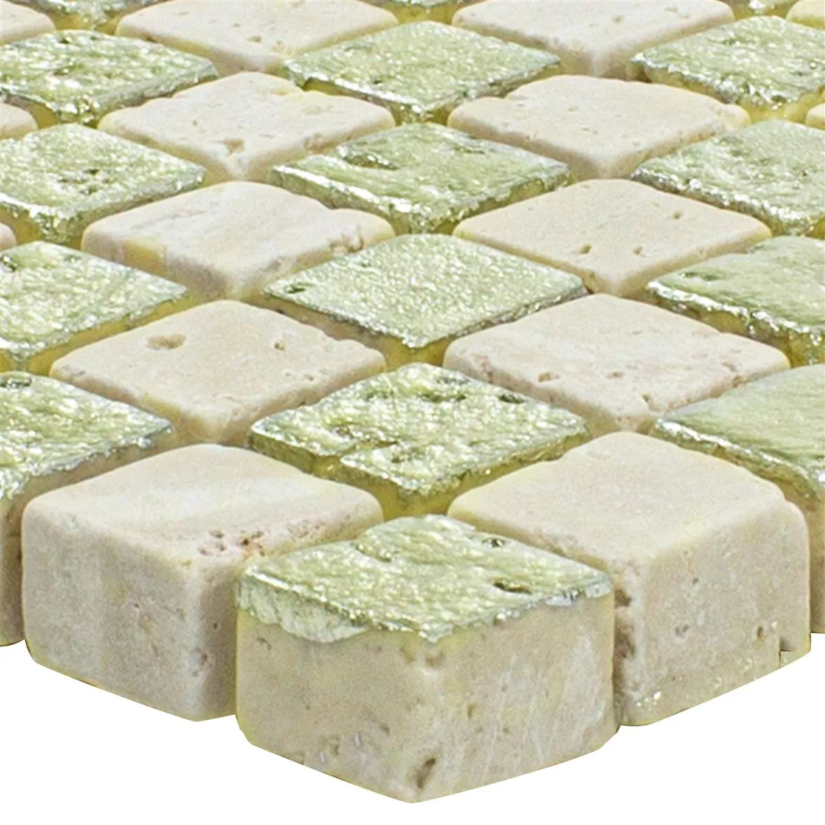 Campione Marmo Mosaico In Pietra Naturale Piastrelle Antika Mix Oro Crema
