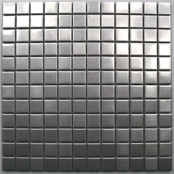 Mosaico Metallo Argento Spazzolato Piazza 23