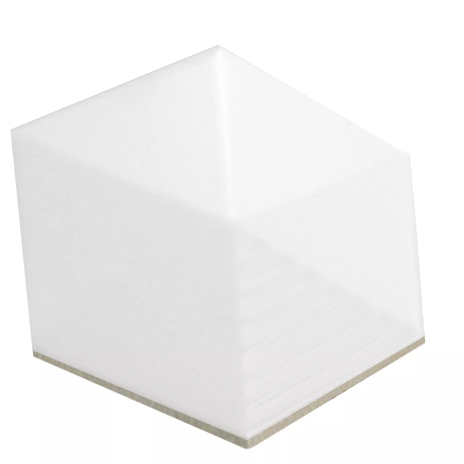 Campione Rivestimenti Rockford 3D Esagono 12,4x10,7cm Bianco Opaco