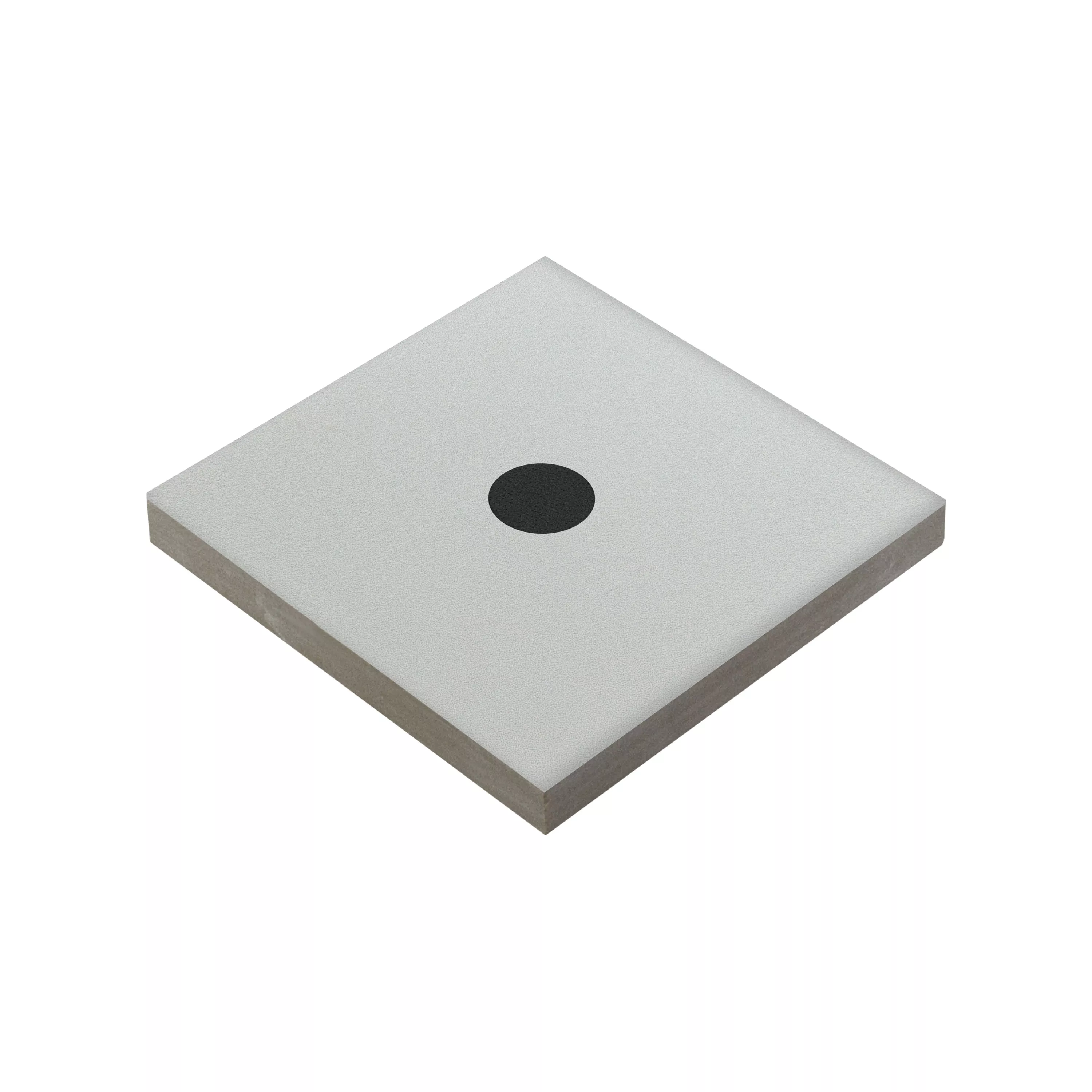 Gres Porcellanato Piastrelle Genexia Nero Bianco Decor 3 Rosone  4,6x4,6cm