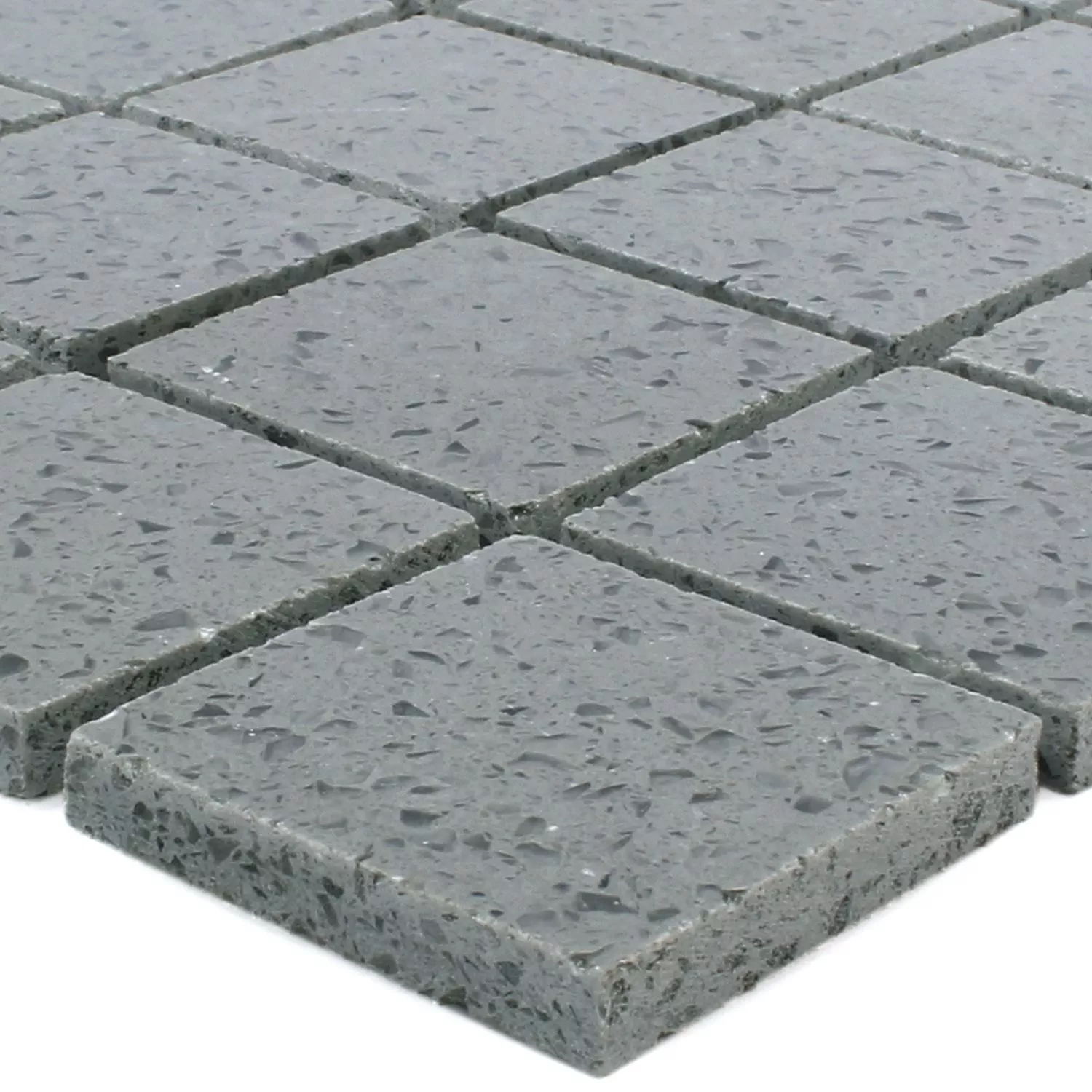 Mosaico Quarz Pietra Artificiale Grigio 48 Mosaico Quarz Pietra Artificiale Grigio 48