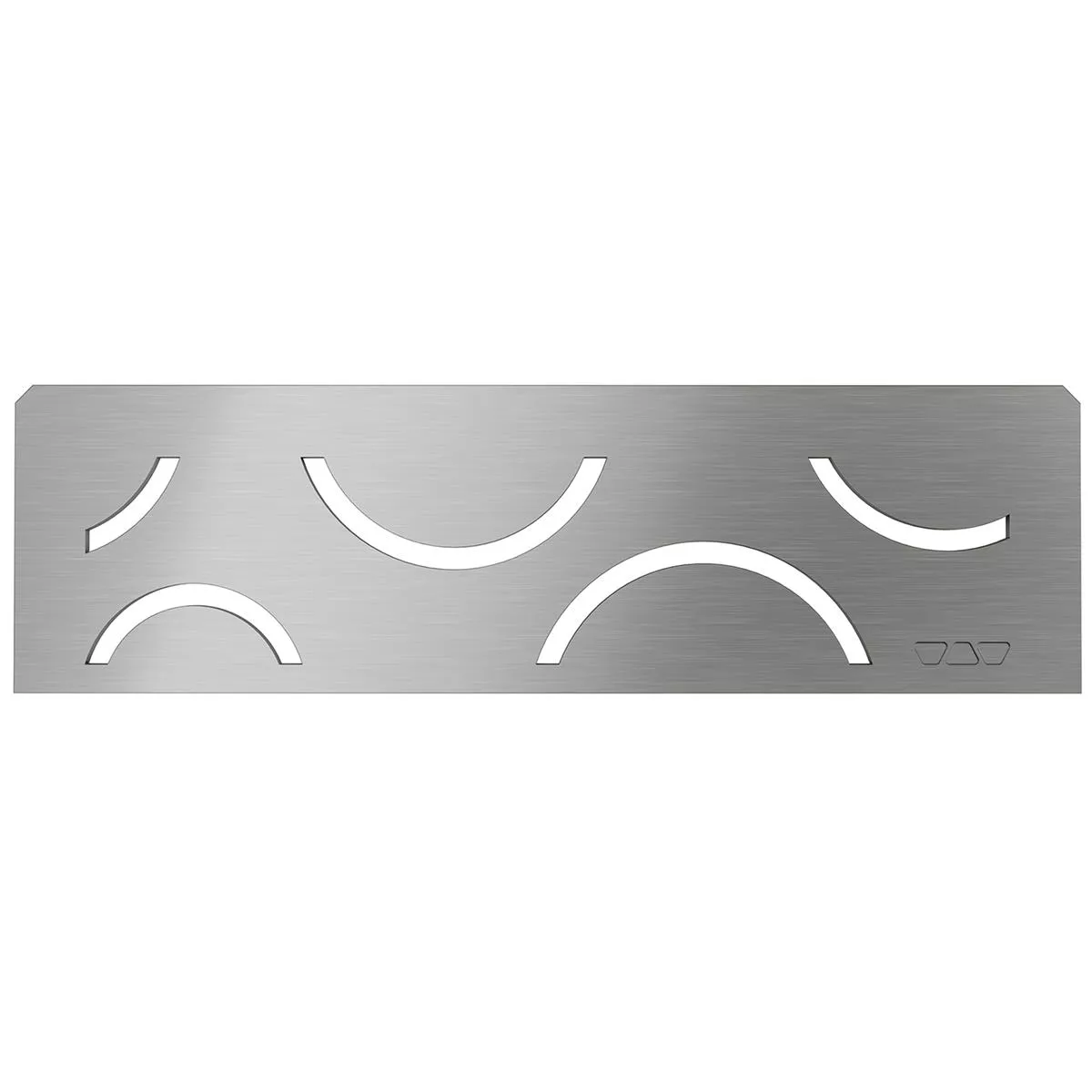 Mensola a muro di nicchia Schlüter rettangolo 30x8,7 cm Curve argento