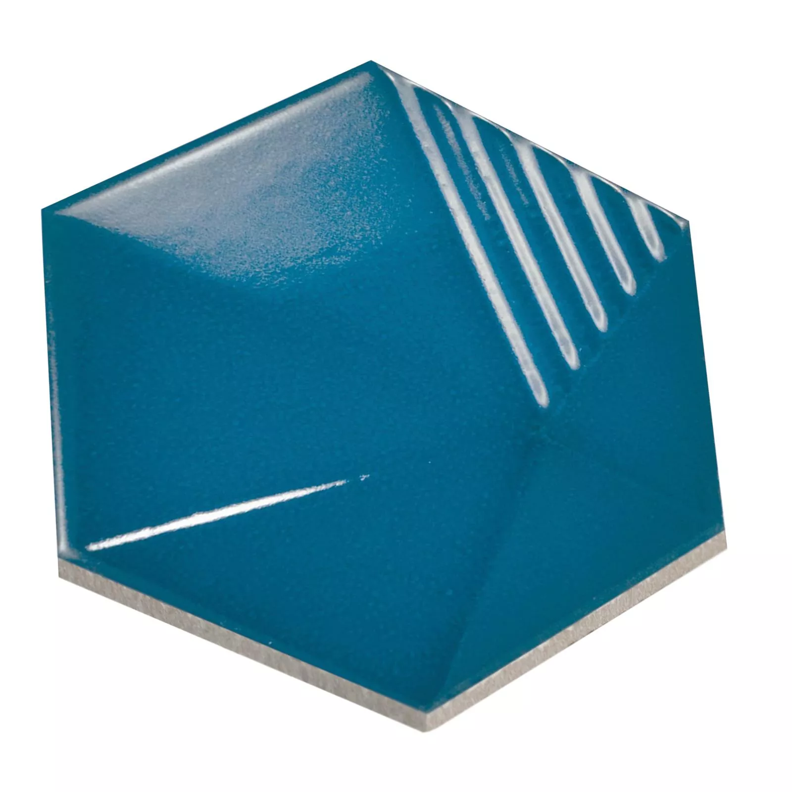 Campione Rivestimenti Rockford 3D Esagono 12,4x10,7cm Blu