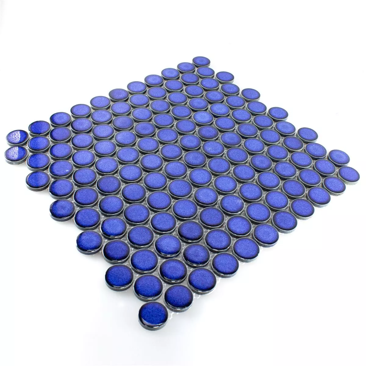 Ceramica Bottone Mosaico Mission Blu