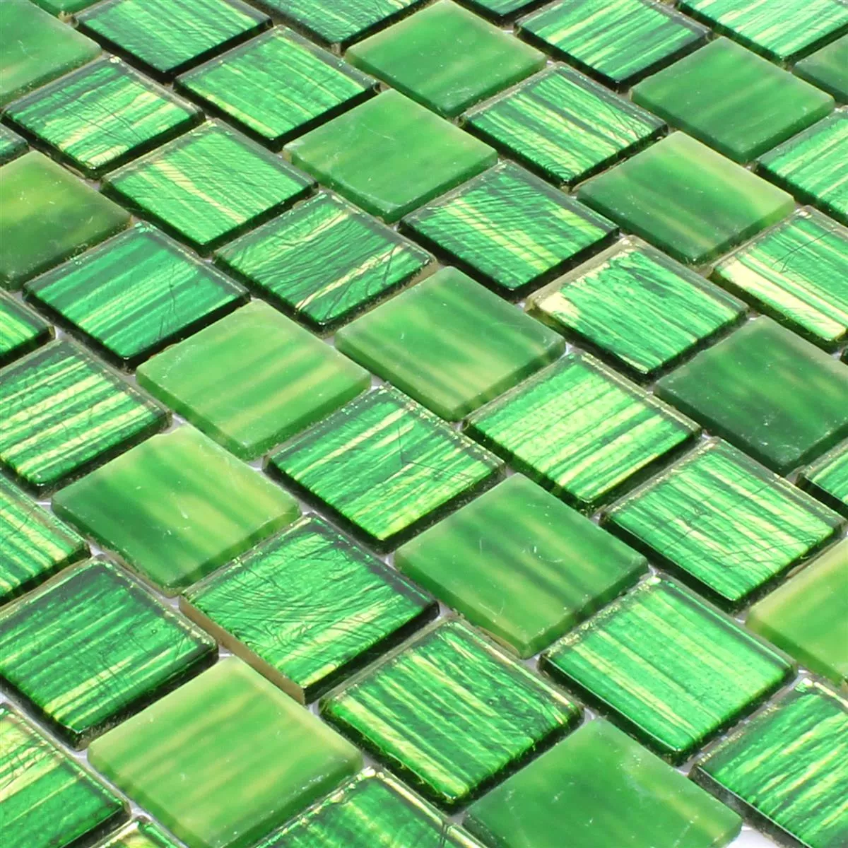Mosaico Vetro Piastrella Lanzarote Verde Stretto